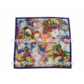 Satin Silk Square Indian Silk Shawl With Hand Roll